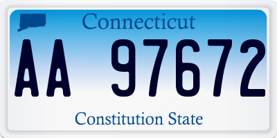 CT license plate AA97672