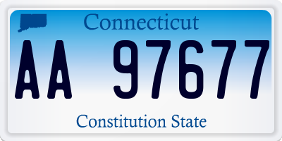 CT license plate AA97677