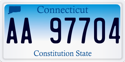 CT license plate AA97704