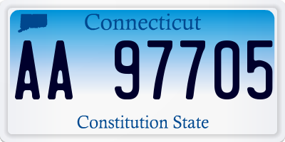 CT license plate AA97705