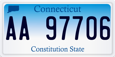 CT license plate AA97706