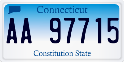 CT license plate AA97715