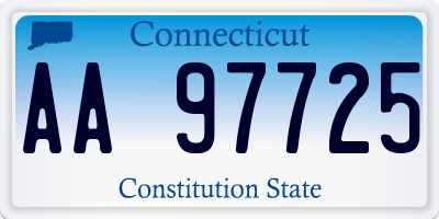 CT license plate AA97725
