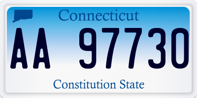 CT license plate AA97730