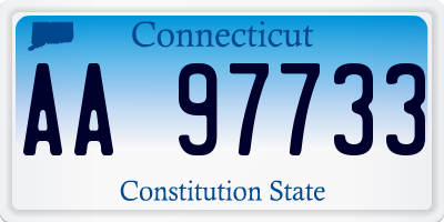 CT license plate AA97733