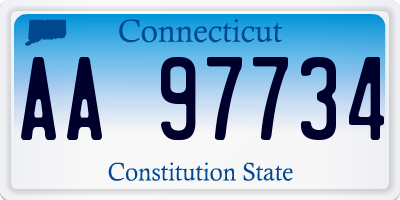 CT license plate AA97734