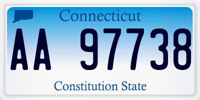 CT license plate AA97738
