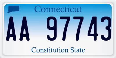 CT license plate AA97743