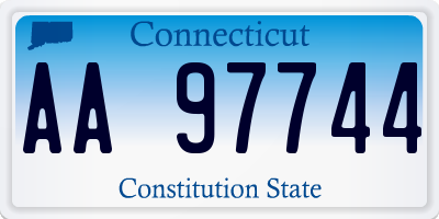 CT license plate AA97744