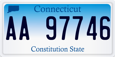 CT license plate AA97746