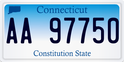 CT license plate AA97750