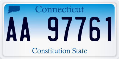 CT license plate AA97761