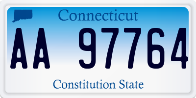 CT license plate AA97764