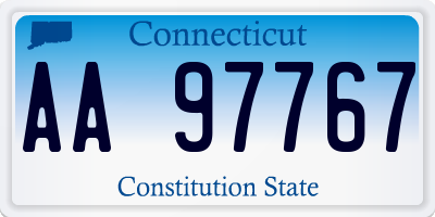 CT license plate AA97767