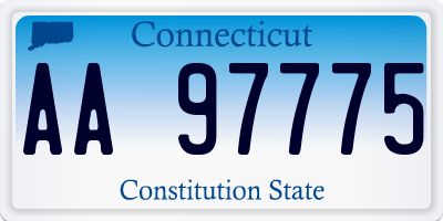 CT license plate AA97775