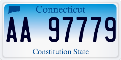 CT license plate AA97779