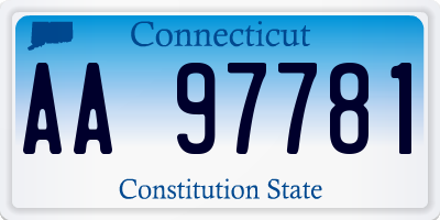 CT license plate AA97781