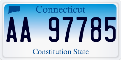 CT license plate AA97785