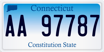 CT license plate AA97787