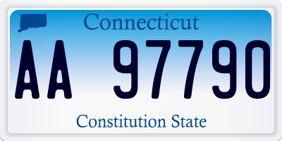 CT license plate AA97790