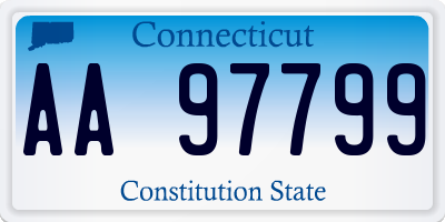 CT license plate AA97799