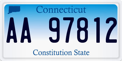 CT license plate AA97812