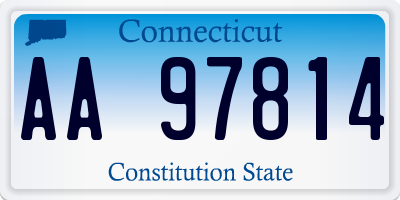 CT license plate AA97814