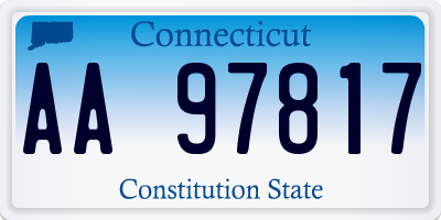 CT license plate AA97817