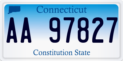 CT license plate AA97827