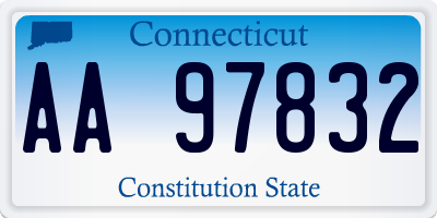 CT license plate AA97832