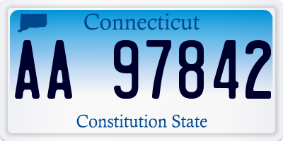 CT license plate AA97842