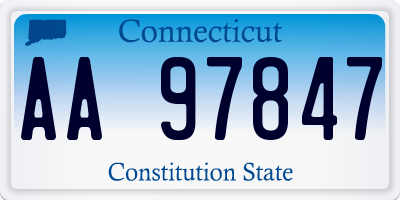 CT license plate AA97847