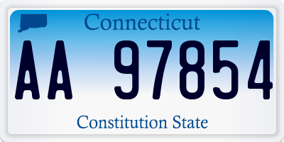 CT license plate AA97854