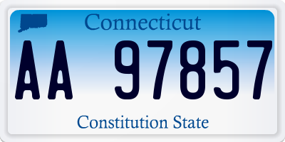 CT license plate AA97857