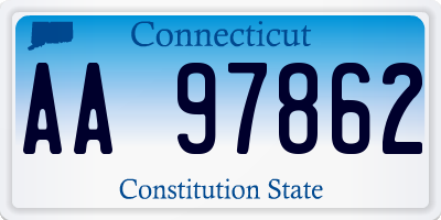 CT license plate AA97862