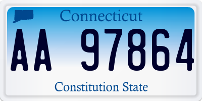 CT license plate AA97864