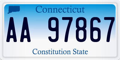 CT license plate AA97867