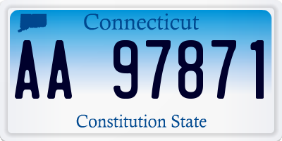 CT license plate AA97871