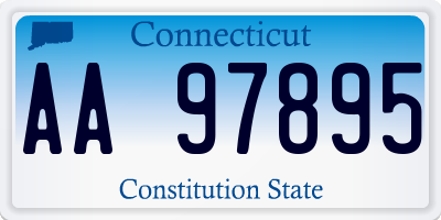 CT license plate AA97895