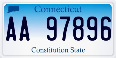 CT license plate AA97896