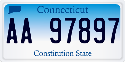 CT license plate AA97897