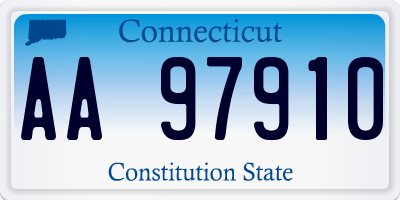 CT license plate AA97910