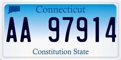 CT license plate AA97914