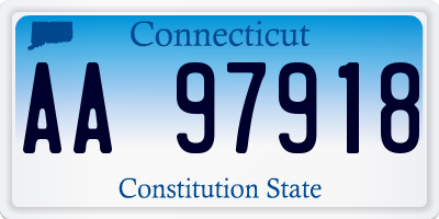 CT license plate AA97918