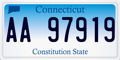 CT license plate AA97919