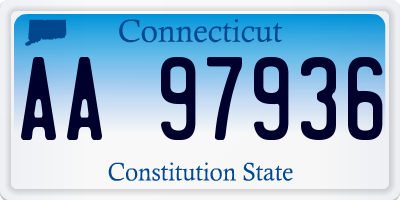 CT license plate AA97936