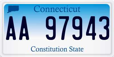 CT license plate AA97943