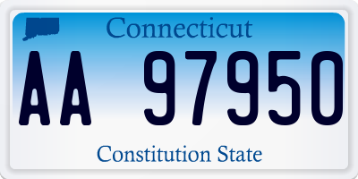 CT license plate AA97950