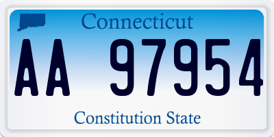 CT license plate AA97954