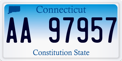 CT license plate AA97957